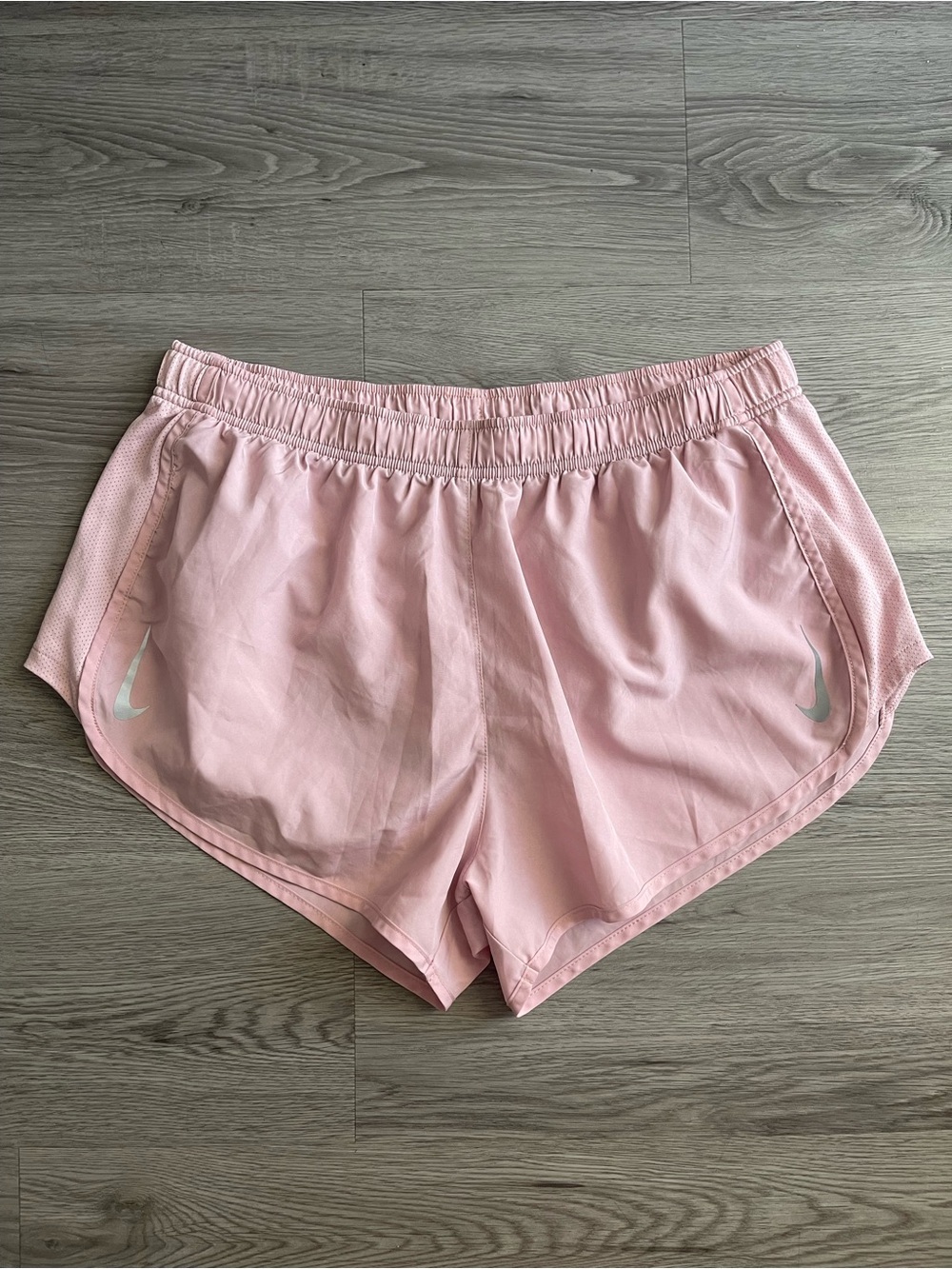 Nike women’s dri fit pink running shorts